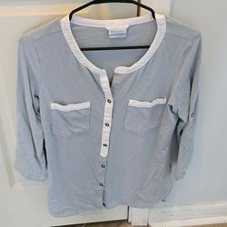 Columbia Tops | Columbia 3/4 Sleeve Shirt | Color: Gray | Size: S