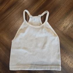 Free People Tops | Free People Happiness Runs Tank Grey/Cream Mineral Wash Xs/S | Color: Cream/Gray | Size: Xs/S
