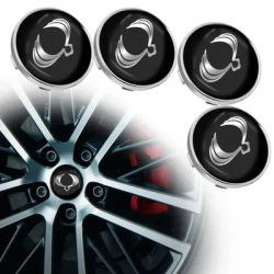 4pcs 60mm Car Wheel Center Hub Cap Rim Cover Emblem Stickers Car Styling per SsangYong Actyon Kyron