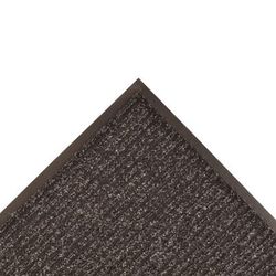 NoTrax 109S0036CH Brush Step Entrance Scraper Floor Mat, 3' x 6', 3/8" Thick, Charcoal, Gray
