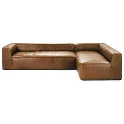 Cooper Right Arm Sectional Leather Sofa, Cognac - Primitive Collections PC2PCOG10