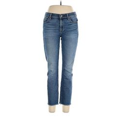 7 For All Mankind Jeans - High Rise: Blue Bottoms - Women's Size 29