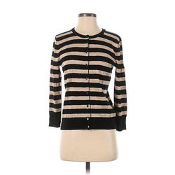 Cable & Gauge Cardigan Sweater: Black - Women's Size Medium