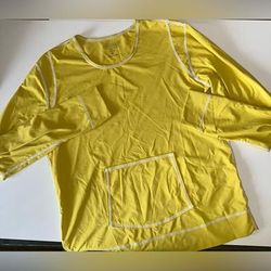 Athleta Tops | Athleta Long Sleeve Summer Shade Rash Guard Yellow Long Sleeve Top Women Medium | Color: Yellow | Size: M