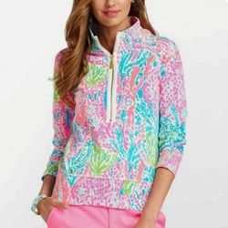 Lilly Pulitzer Tops | Lilly Pulitzer Skipper Popover | Color: Blue/Pink | Size: Xxs