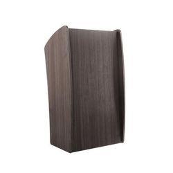 National Public Seating 611-RW Floor Lectern w/ 2 Shelves - 24" x 21" x 46", Laminate, Ribbonwood, Gray