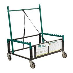 National Public Seating TAD Folding Table Dolly w/ 10 Plastic or 10 Wood Table Capacity - Steel, Green