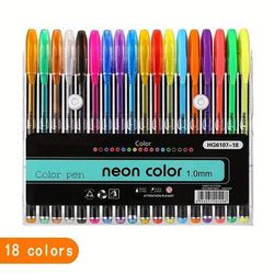 TEMU Sparkling Neutral Pen, With 12/18/24/36/48/60 , Suitable For All Age Groups, Writing, Coloring, Graffiti, Journal, Etc