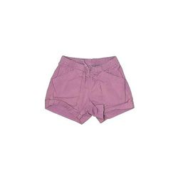 Tea Khaki Shorts: Purple Hearts Bottoms - Kids Girl's Size 5