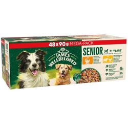 48x90g Senior Hypoallergenic Turkey, Lamb & Chicken in Gravy James Wellbeloved Wet Dog Food