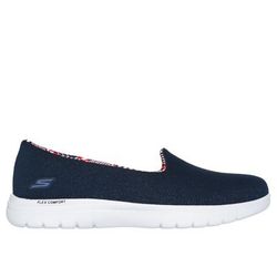 Skechers Women's On-the-GO Flex - Liberty Shoes | Size 7.5 | Navy/Red | Textile | Vegan | Machine Washable