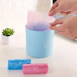 3rolls Random Color Trash Bag, Mini Garbage Bag For Desktop, Plastic Trash Bags For Home Office Kitchen Waste Bin