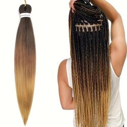 Braiding Hair Pre Stretched 26 Inch-1pack Ombre Braiding Hair Synthetic Fiber Crochet Twist Hair Yaki Textured Pre Stretched Braiding Hair Extensions For Women Hair Accessories