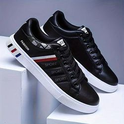 Men's Trendy Low-top Lace-up Skate Shoes, Wear-resistant Non-slip Sneakers, Men's Footwear