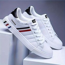 Men's Trendy Low-top Lace-up Skate Shoes, Wear-resistant Non-slip Sneakers, Men's Footwear