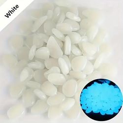 200pcs/bag Luminous Small Stones, Landscape Flower Pot And Fish Tank Beautification Decorative Stone, Garden Flower Pot Fish Tank Decoration Stone, 0.31 * 0.39 Inches