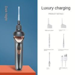 Electric Ear Picking Suction Tool, Ear Digging Spoon, Luminous Ear Excrement Cleaner With Light And Charging Type
