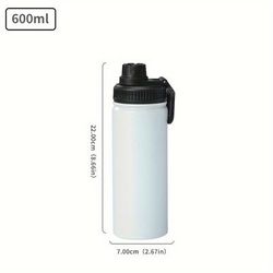 1pc, Vacuum Sports Water Bottle, 304 Stainless Steel Water Cups, Portable Travel Water Bottles, For Camping, Hiking, Fitness, Outdoor Drinkware, Birthday Gifts