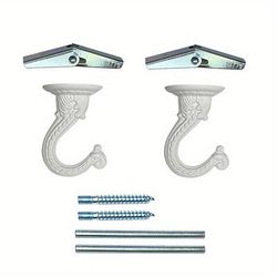 8pcs/ 2sets, Ceiling Hooks For Hanging Plants, 2.2in/1.5in Ceiling Hook, Heavy Duty Hook With Steel Screws Bolts And Toggle Wings For Hanging Plants Ceiling Installation Cavity Wall Fixing