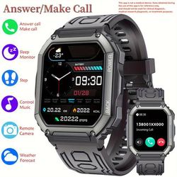 Smart Watch For Men With Answer And Make Calls, 1.8'' Smart Fitness Tracker Watches For Android/for Iphones Step Counter For Android Smartwatch