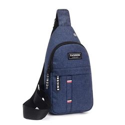 Mens Multifunctional Sling Bag, Outdoor Sports Chest Bag, Casual Oxford Cloth Crossbody Purse