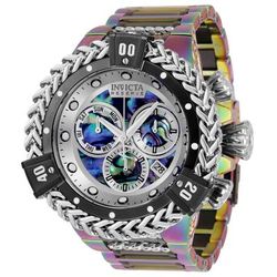 Open Box Invicta Reserve Swiss Ronda Z60 Caliber Men's Watch w/ Abalone Dial - 53mm Iridescent Black Steel (AIC-34724)