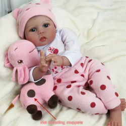 BZDOLL 22 Inch Soft Silicone Reborn Baby Doll Alive 55 CM Newborn Princess Toddler Bebe Cute Play