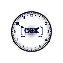 Collectable Sign and Clock CSX Railroad How Tomorrow Moves Backlit Wall Clock