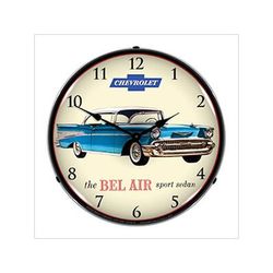 Collectable Sign and Clock 1957 Chevrolet Bel Air Backlit Wall Clock