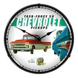 Collectable Sign and Clock Chevrolet Pickups Backlit Wall Clock