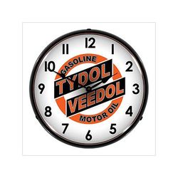 Collectable Sign and Clock Tydol Veedol Motor Oil Backlit Wall Clock