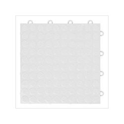 GearTile Coin Pattern 12 x 12-Inch White Garage Floor Tile (24 Pack)