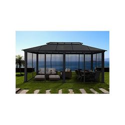 Paragon Outdoor 12 x 20 ft. Santa Monica Aluminum Gazebo with Mosquito Netting