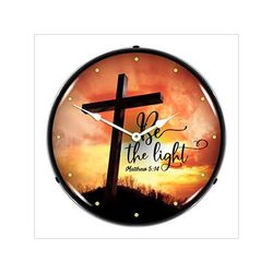 Collectable Sign and Clock Be The Light Backlit Wall Clock