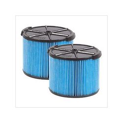 Workshop Vacs Compact Fine Dust Cartridge Filter for Wet Dry Shop Vacuum (2-Pack)