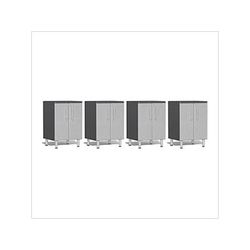 Ulti-MATE Garage Cabinets 4-Piece 2-Door Garage Cabinet Kit in Stardust Silver Metallic