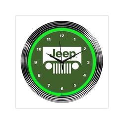 Neonetics 15-Inch Rolling Jeep Neon Clock