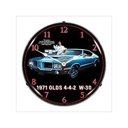 Collectable Sign and Clock 1971 Olds 442 W30 Backlit Wall Clock