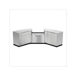NewAge Outdoor Kitchens Stainless Steel 7-Piece Outdoor Kitchen Set with Countertops