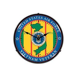 Collectable Sign & Clock Air Force Vietnam Veteran Backlit Wall Clock