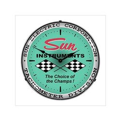 Collectable Sign and Clock Sun Electric Corporation Backlit Wall Clock