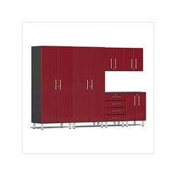 Ulti-MATE Garage Cabinets 6-Piece Garage Cabinet Kit in Ruby Red Metallic