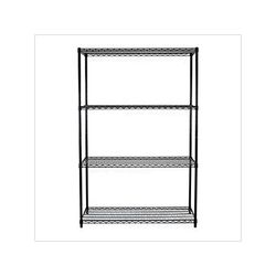 Trinity NSF 4-Tier Black Wire Shelving Rack