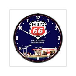 Collectable Sign and Clock Phillips 66 Gas Station Backlit Wall Clock