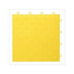 GearTile Diamond Pattern 12 x 12-Inch Yellow Garage Floor Tile (12 Pack)