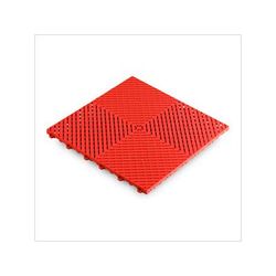 Swisstrax Ribtrax Smooth Pro Racing Red Garage Floor Tile (6-Pack)