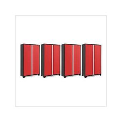 NewAge Garage Cabinets 4 x BOLD Series 48-Inch Red Locker