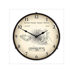 Collectable Sign and Clock 1993 Nintendo Game Boy Patent Blueprint Backlit Wall Clock