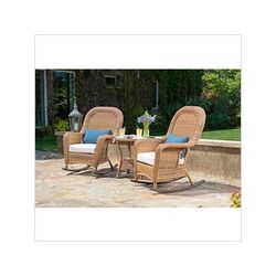 Tortuga Outdoor Sea Pines 2 Rockers and Table Bundle (Mojave / Canvas Canvas)