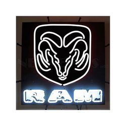 Neonetics Dodge Ram White 24-Inch Neon Sign